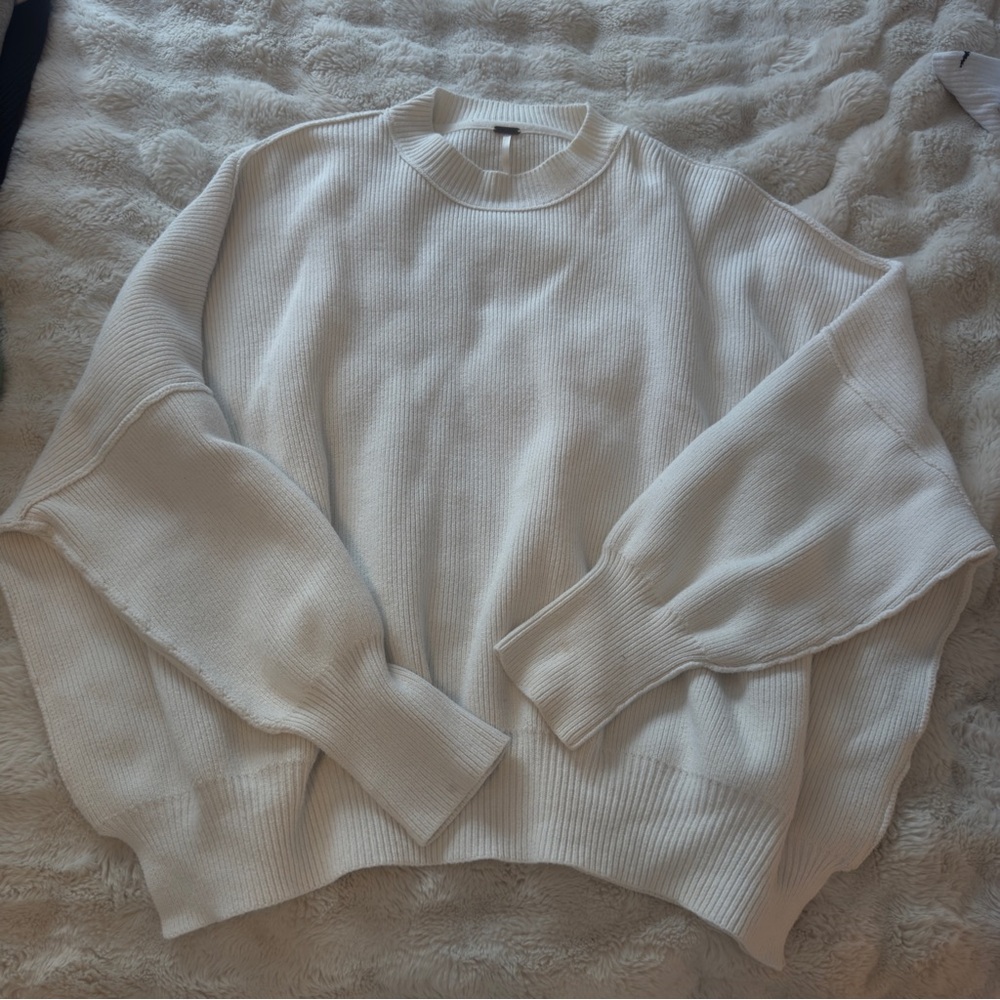 White free people sweater